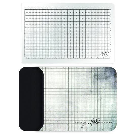 Tim Holtz Travel Glass Studio Mat - White