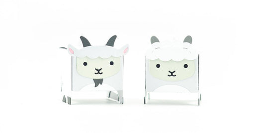 Lawn Fawn - Tiny Gift Box Goat and Llama Add-On - Stand Alone Stanze