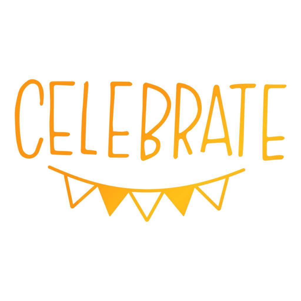 Ultimate Crafts - Celebrate Bunting - Hotfoil Stamp