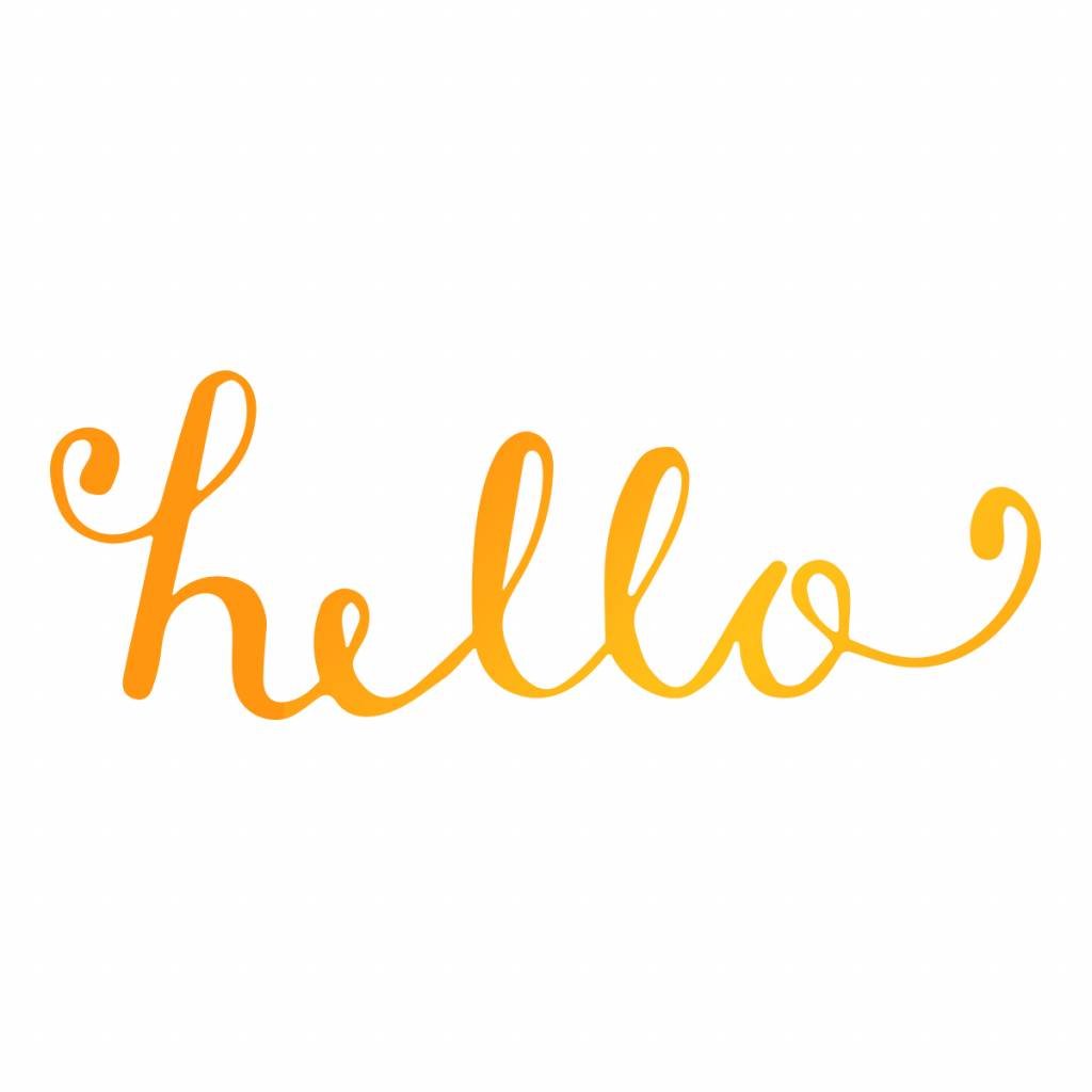 Ultimate Crafts - Hello - Hotfoil Stamp