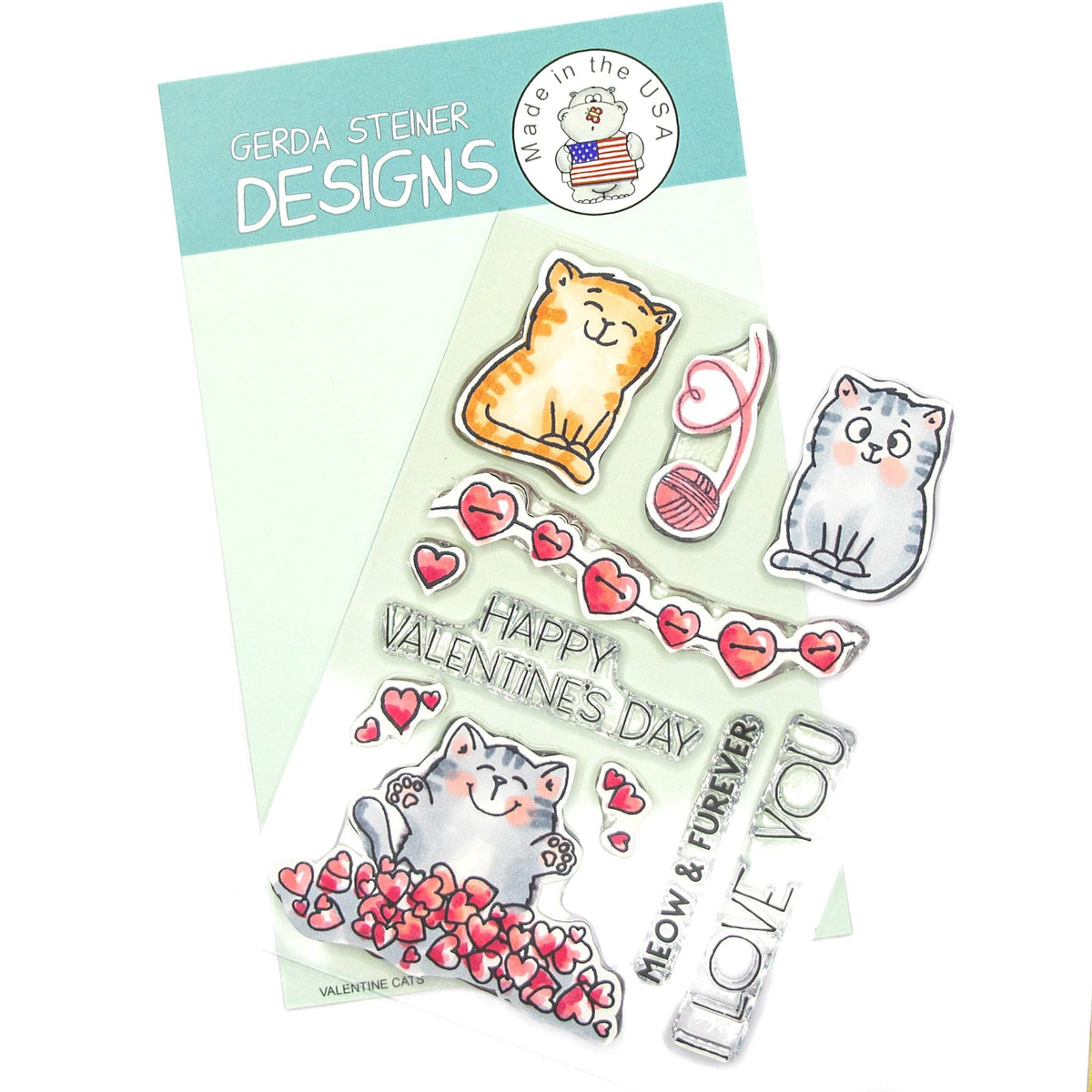 Gerda Steiner Designs - Valentine Cats - Clear Stamps 4x6