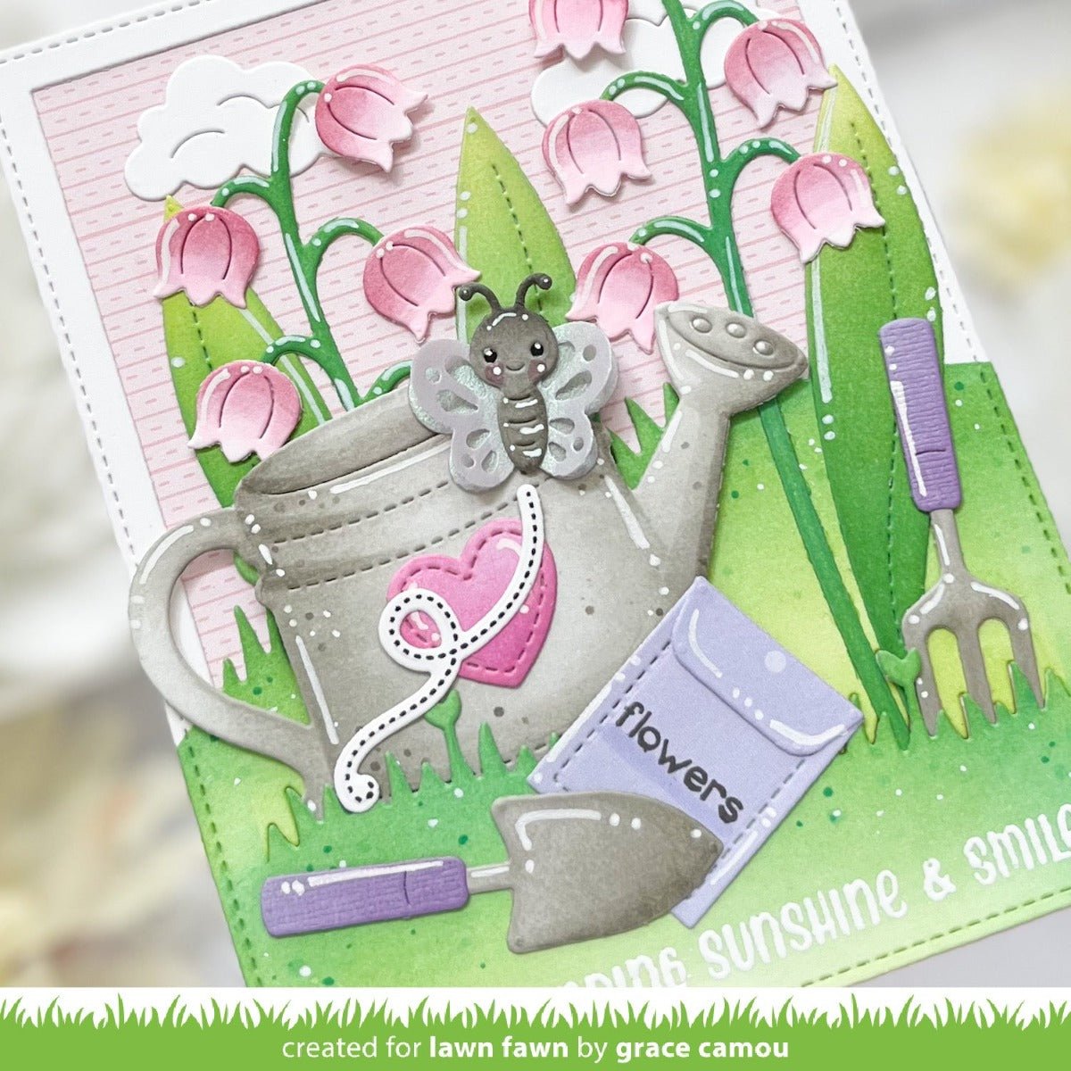 Lawn Fawn Watering can Stand alone Stanzschablone
