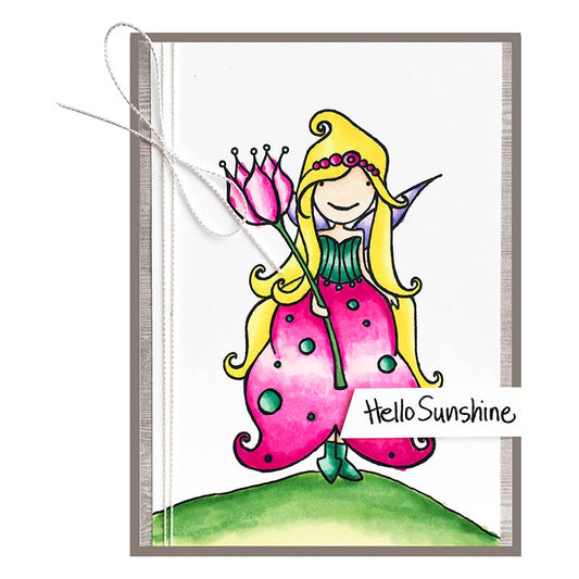 Stampendous! Pink Your Live - Whisper Princess 4x6 Cling Stamp Set