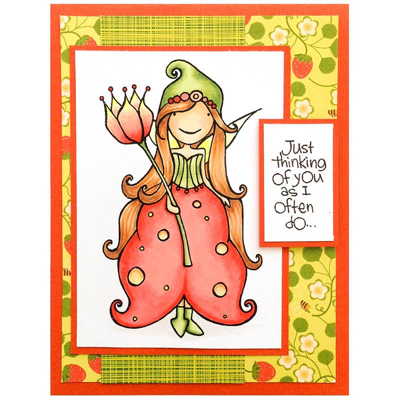Stampendous! Pink Your Live - Whisper Princess 4x6 Cling Stamp Set