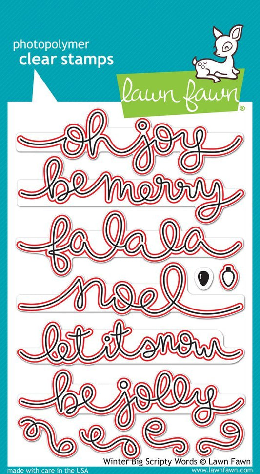 Lawn Fawn - Winter Big Scripty Words - Cuts