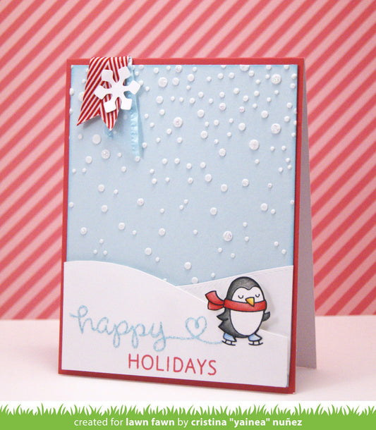 Lawn Fawn clear stamps winter penguin