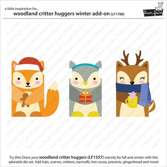 Lawn Fawn - Woodland Critter Huggers Winter Add-On - Stanze