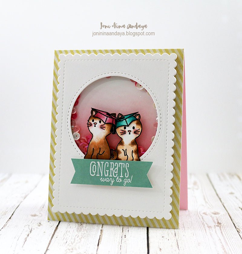 Wplus9 - Stempelset 4x6" - Smart Kitty