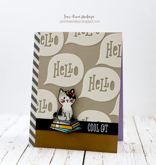 Wplus9 - Stempelset 4x6" - Smart Kitty