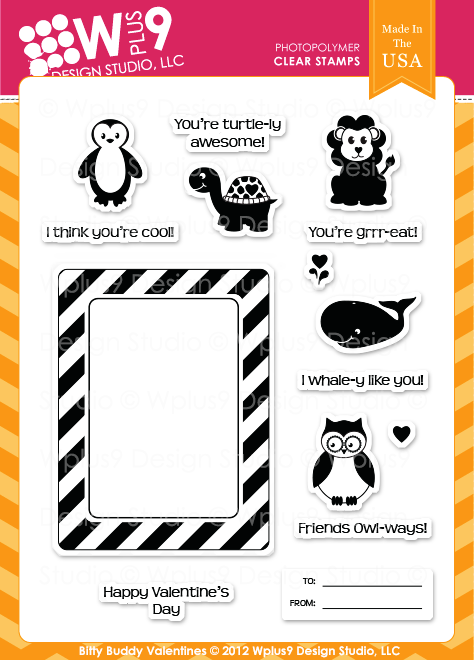 Wplus9 - Bitty Buddy Valentines Die passend zu diesem Stempelset