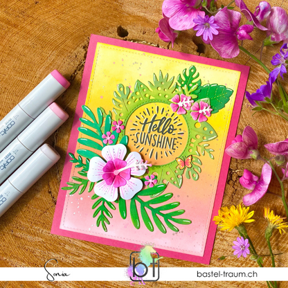 Lawn Fawn - Magic Iris Tropical Leaves Add On - Stand Alone Stanzen