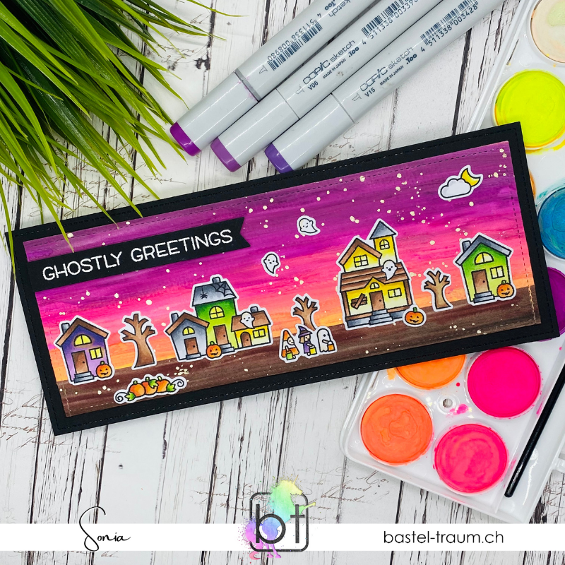 Lawn Fawn - Spooky village - Clear Stamp 4x6