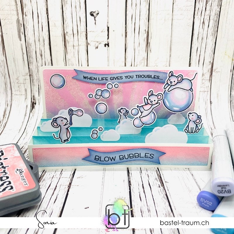 Lawn Fawn - Scripty Bubble Sentiments - Clear Stamp Set 4x6