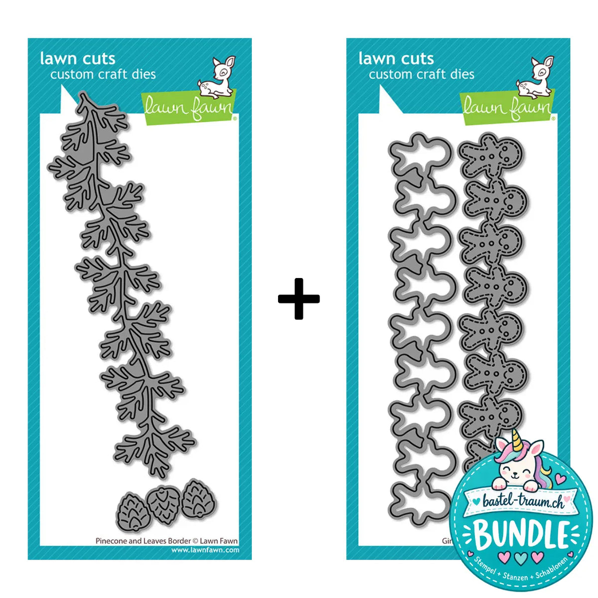 Lawn Fawn Border Stanzen Bundle Pinecone & Gingerbread