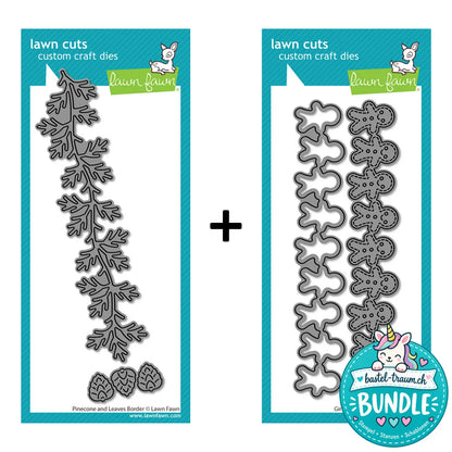 Lawn Fawn Border Stanzen Bundle Pinecone & Gingerbread