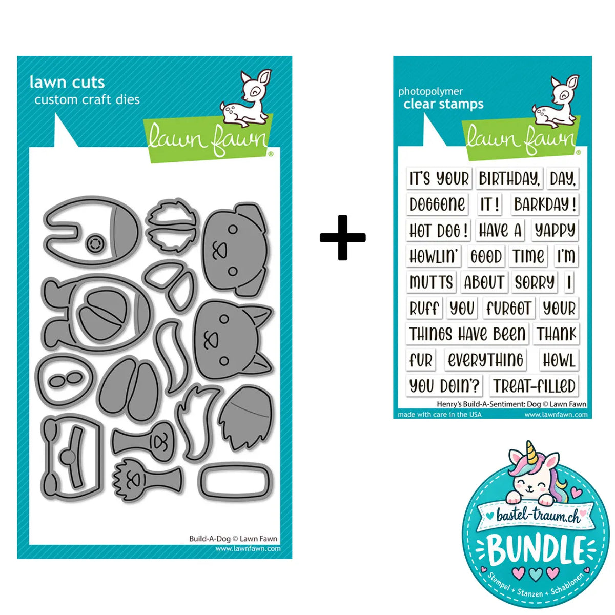 Lawn Fawn Build-A-Dog + Henry's Build-A-Sentiment: Dog Bundle