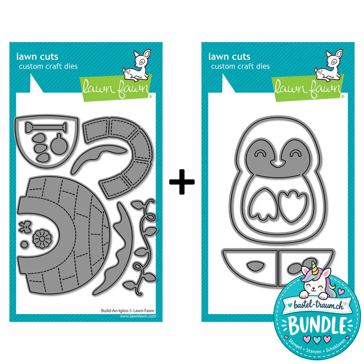 Lawn Fawn Winter Stanzen Bundle Penguin + Igloo