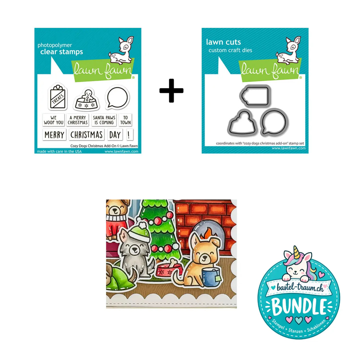 Cozy Dogs Christmas Add-On Stempel + Stanze
