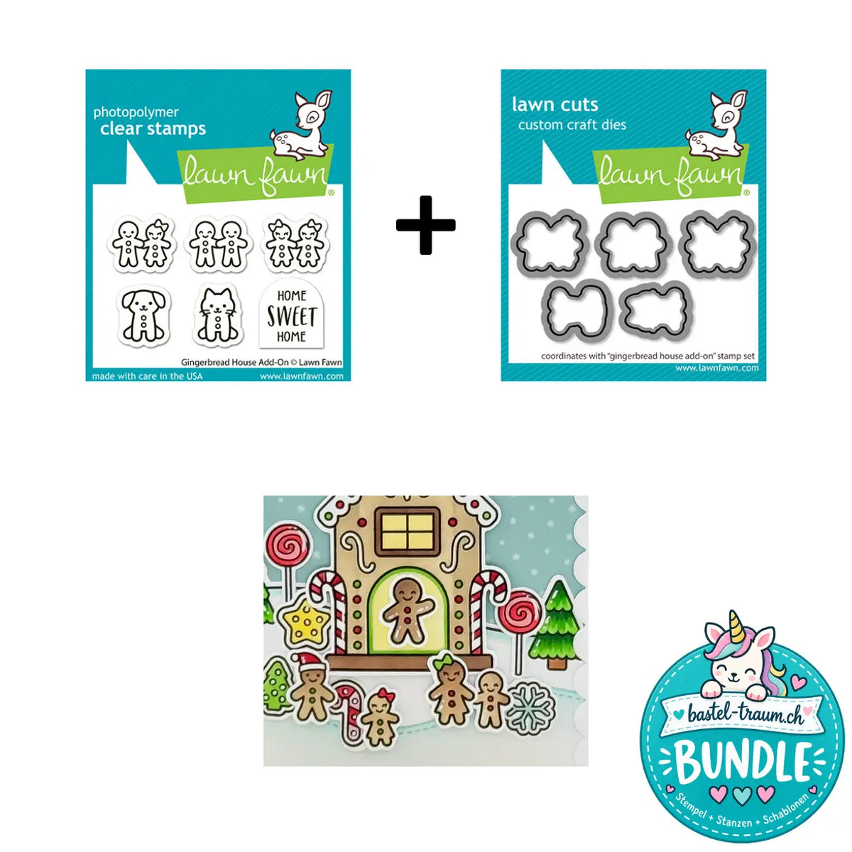 Gingerbread House Add-On Stempel + Stanze
