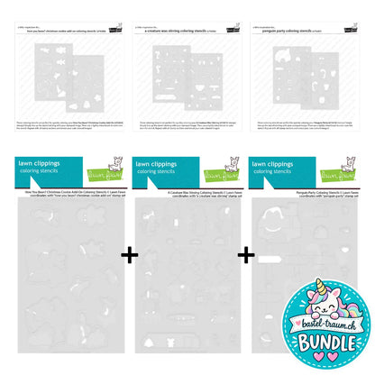 Lawn Fawn Winter Coloring Stencils Bundle