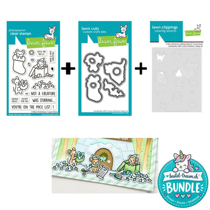 A Mice Christmas Stempel + Stanze + Coloring Stencils