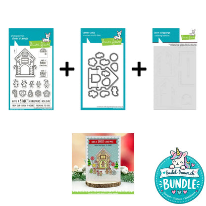 Lawn Fawn Gingerbread House Stempel + Stanze + Coloring Stencils