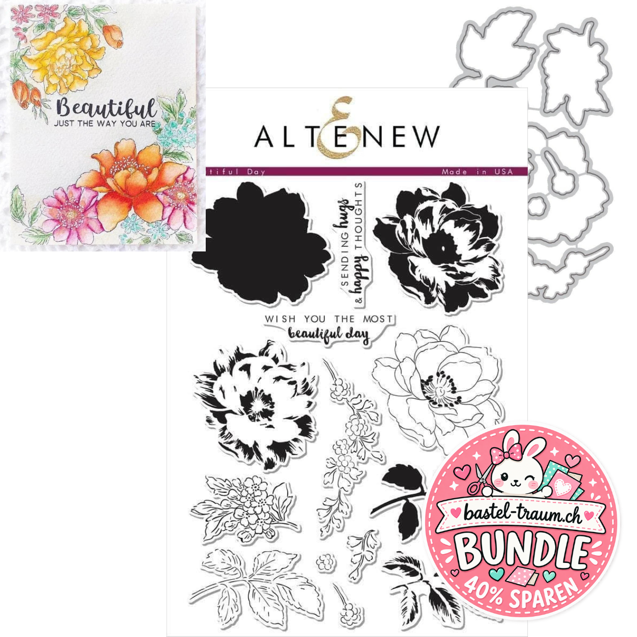 Altenew Beautiful Day Clear Stamps + Stanzen