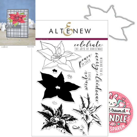 Altenew Build A Flower: Poinsettia Clear Stamps 6x8 und Stanzen