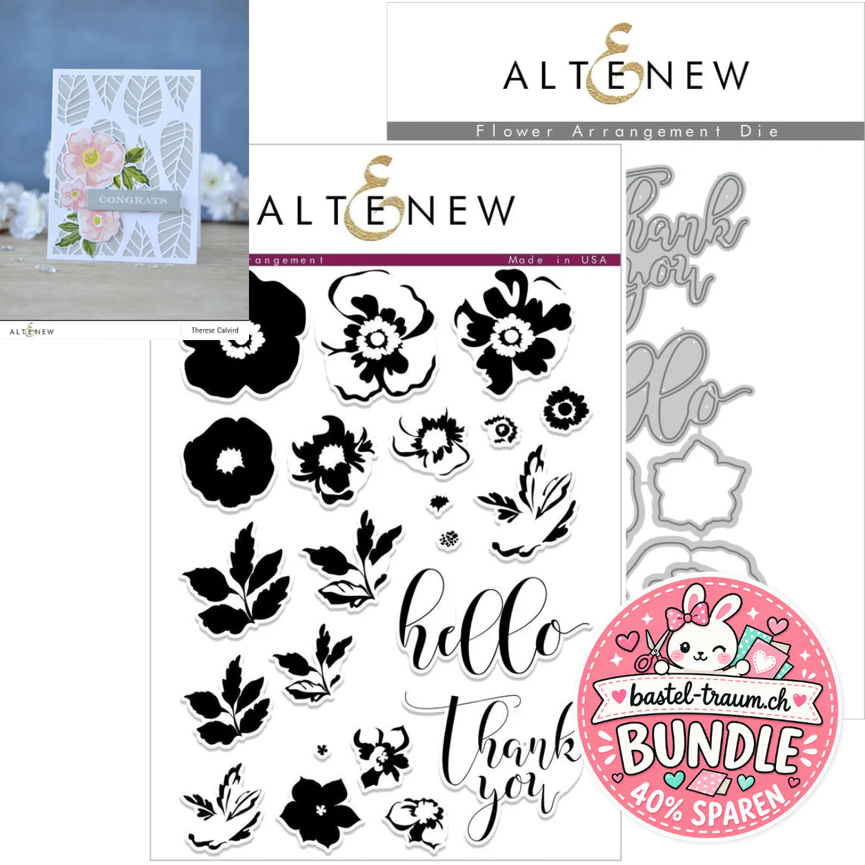 Altenew Flower Arrangement Clear Stamps + Stanzen