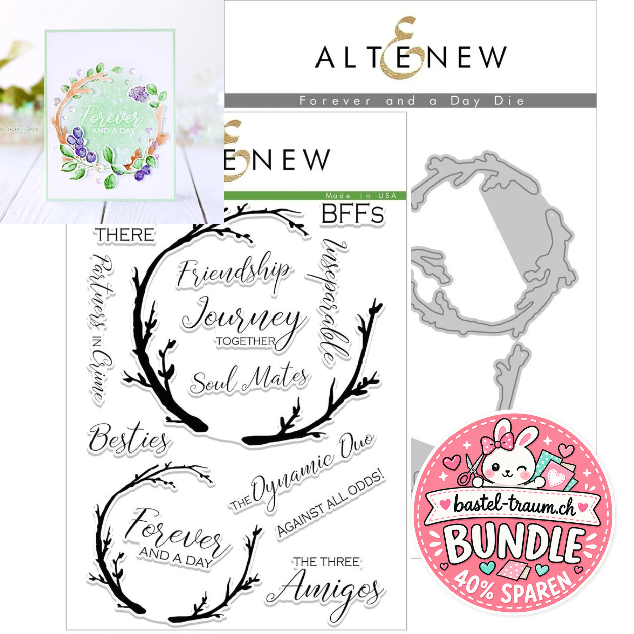 Altenew Forever And A Day Clear Stamps + Stanzen
