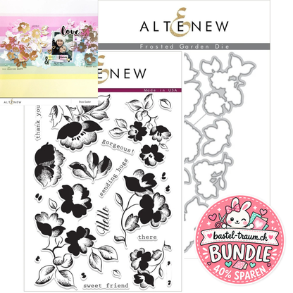Altenew Frosted Garden Clear Stamps + Stanzen