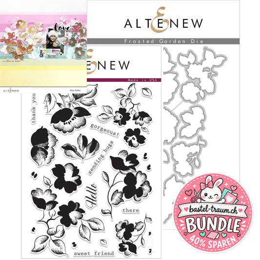 Altenew Frosted Garden Clear Stamps + Stanzen