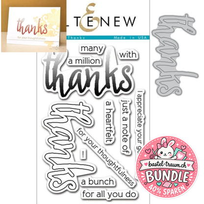 Altenew Halftone Thanks Clear Stamps + Stanzen