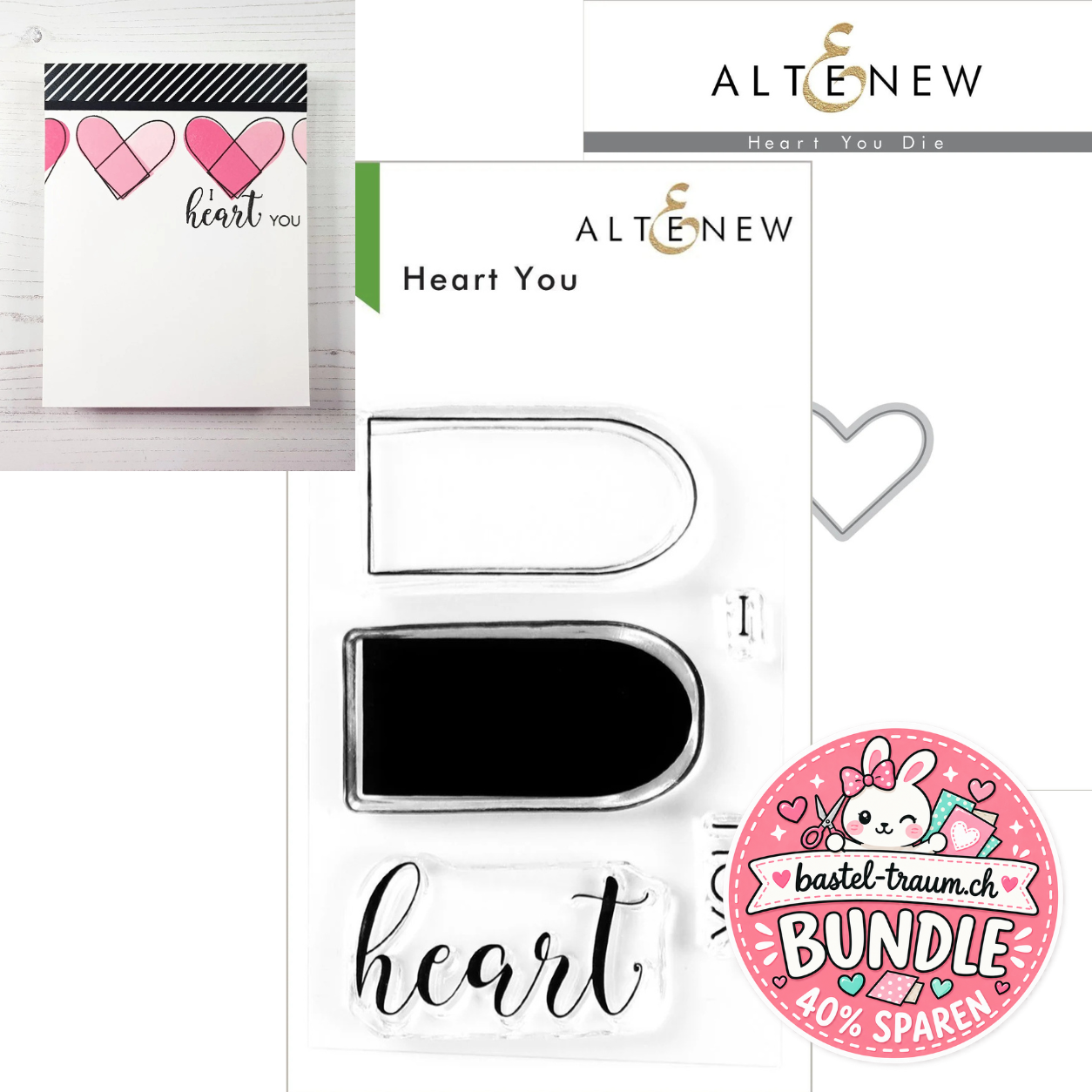 Altenew Heart You Clear Stamps + Stanzen