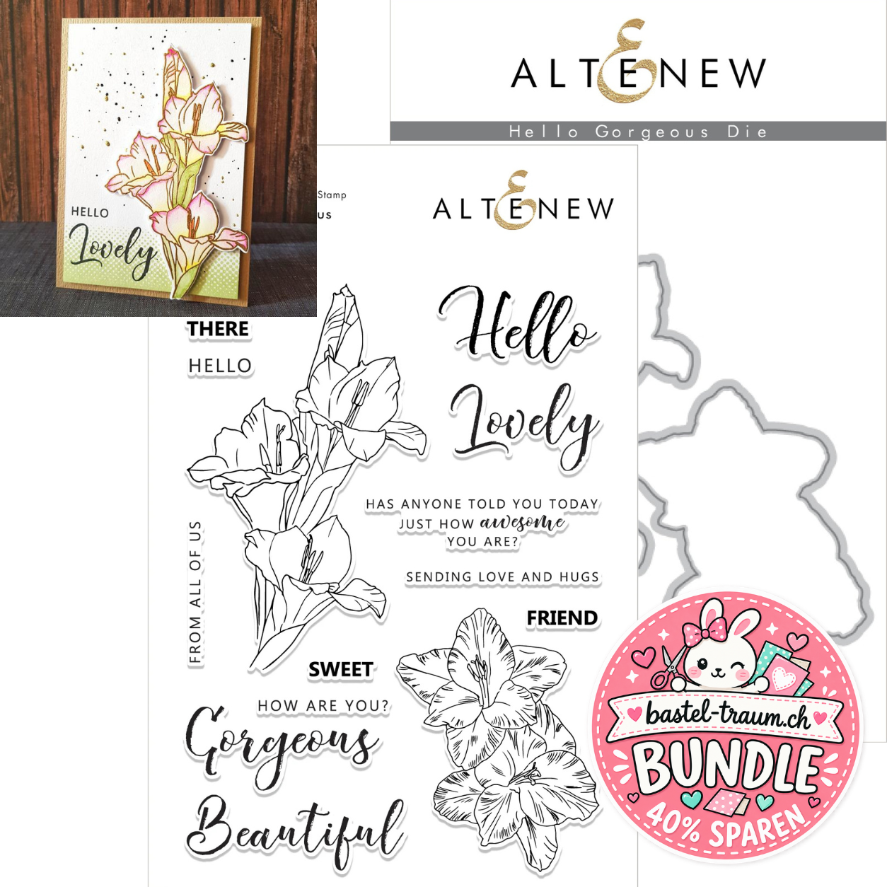 Altenew Hello Gorgeous Clear Stamps + Stanzen