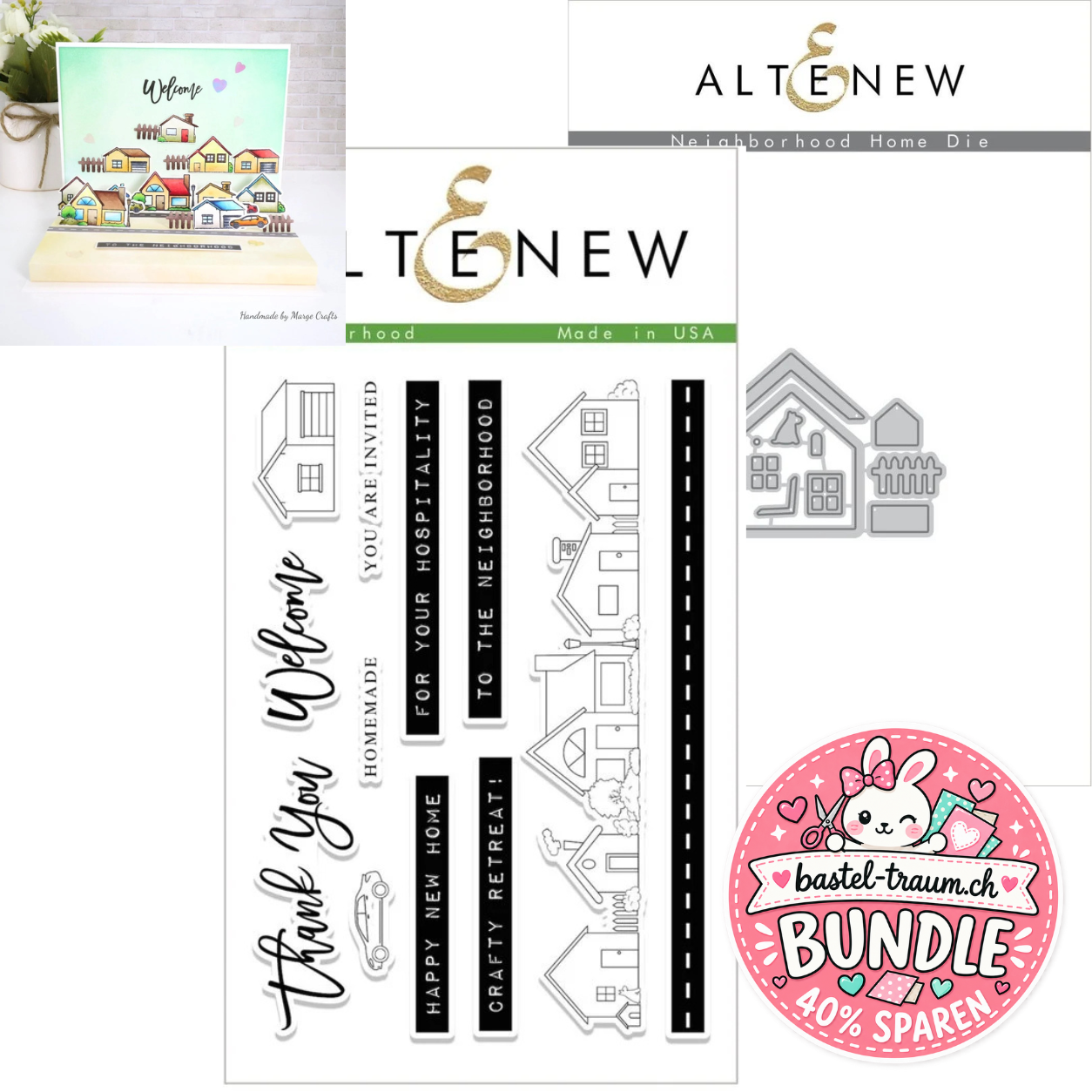 Altenew Neighborhood Clear Stamps + Stanzen