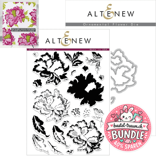Altenew Ornamental Flower Clear Stamps + Stanzen