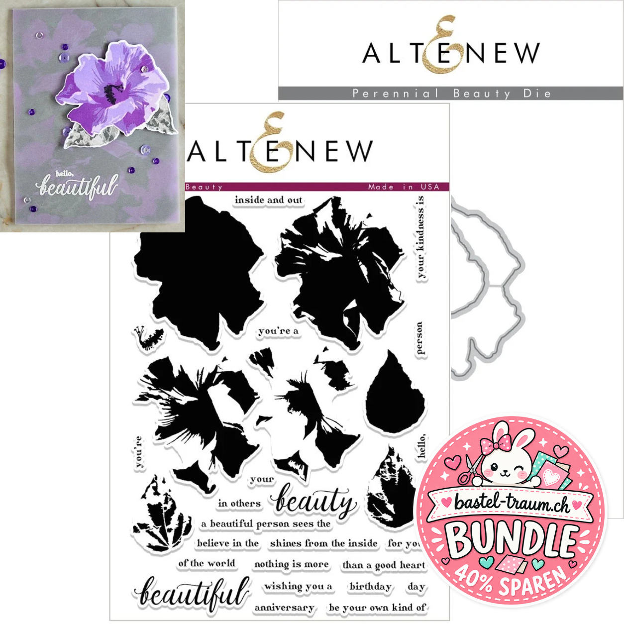 Altenew Perennial Beauty Clear Stamps + Stanzen