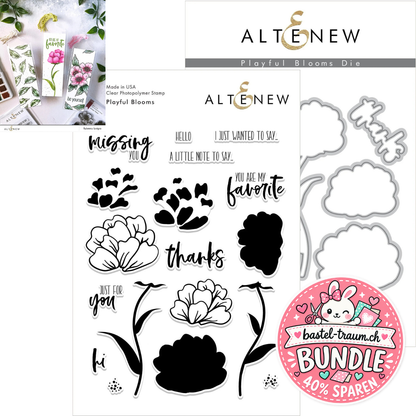 Altenew Playful Blooms Clear Stamps + Stanzen