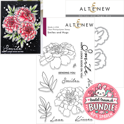Altenew Smiles and Hugs Clear Stamps + Stanzen