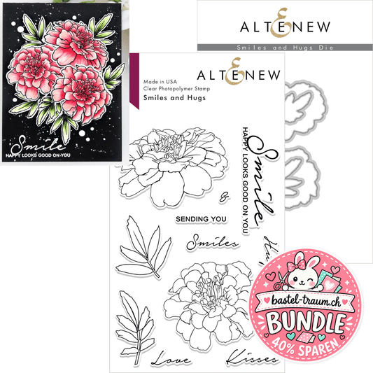 Altenew Smiles and Hugs Clear Stamps + Stanzen