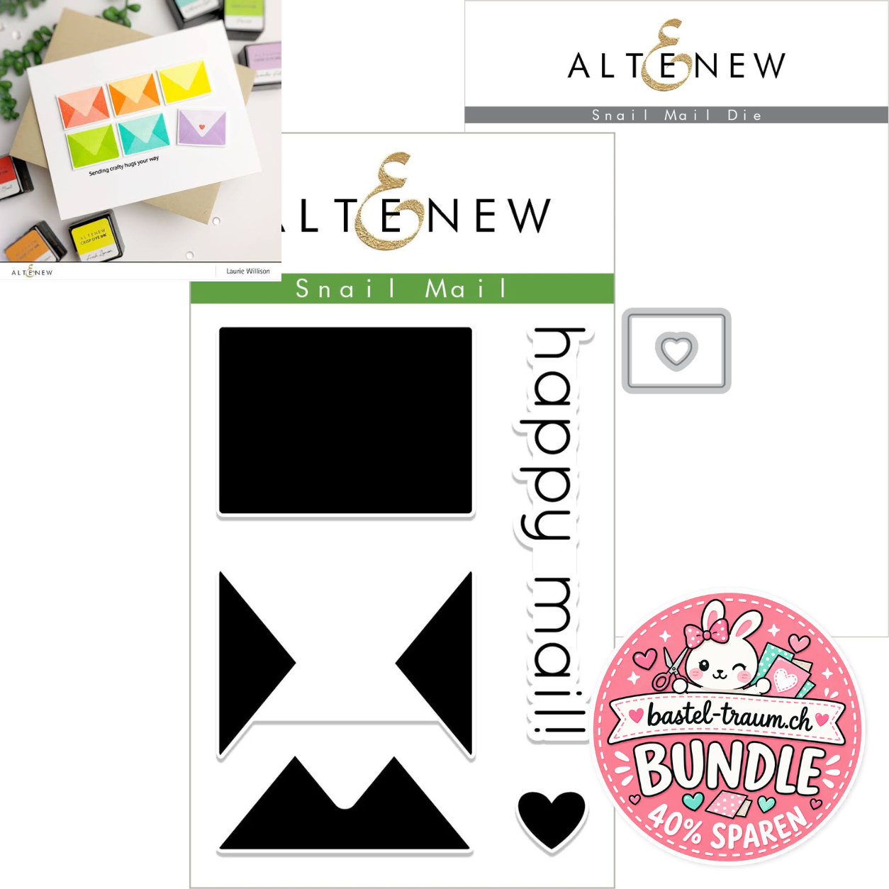 Altenew Snail Mail Clear Stamps + Stanzen