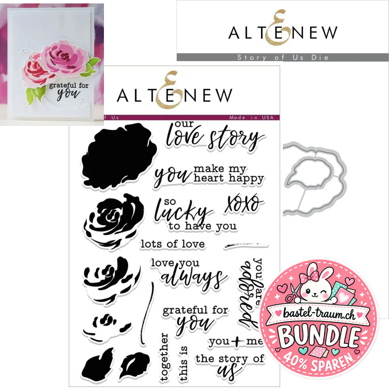 Altenew Story Of Us Clear Stamps + Stanzen