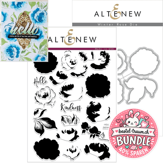 Altenew Winter Rose Clear Stamps + Stanzen