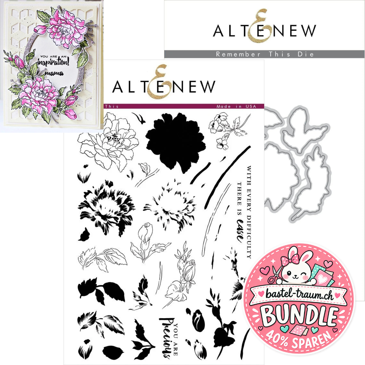 Altenew Remember This Clear Stamps + Stanzen