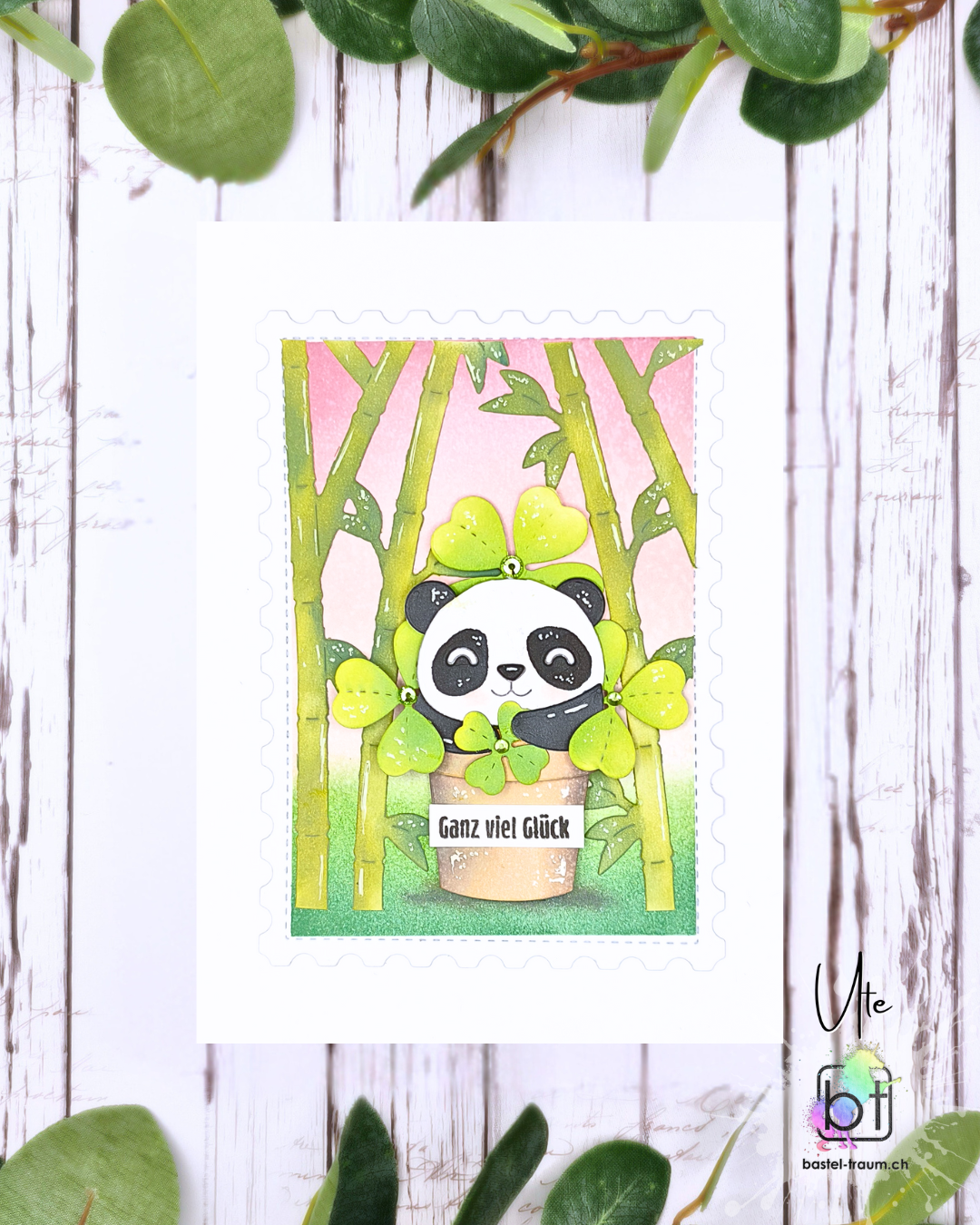 Lawn Fawn bamboo forest backdrop: portrait stand-alone die