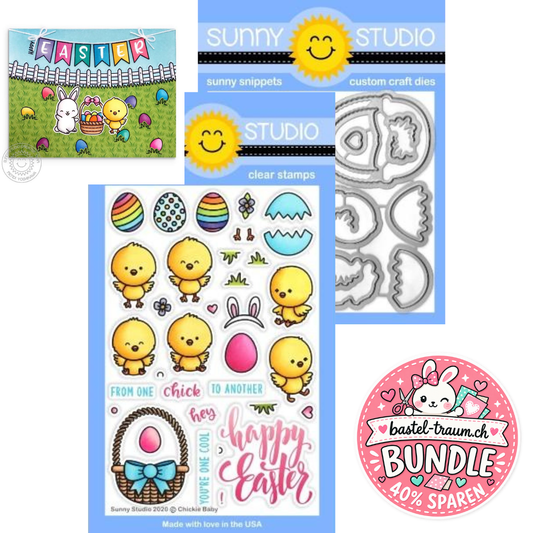 Sunny Studio Chickie Baby Clear Stamps + Stanzen