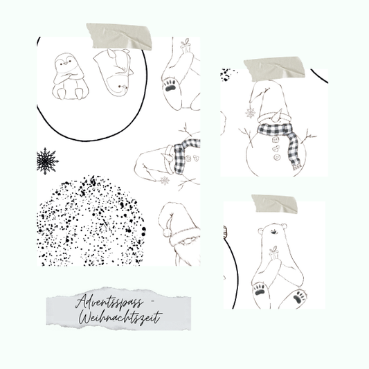 Creative Depot - Adventsspass - Weihnachtszeit - Stempelset A5