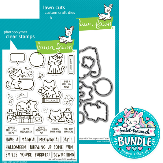 Lawn Fawn Hocus Purr-Cus! Clear Stamp Set + Lawn Cuts