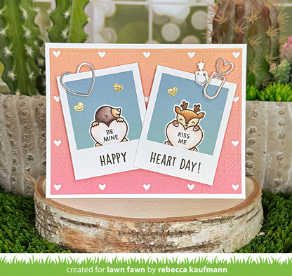 Lawn Fawn Checkered hearts backdrop: landscape Karierter Herz Hintergrund Stand alone Stanzen